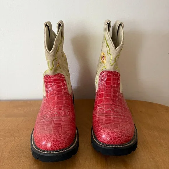 ariat fatbaby red cowboy boots - Picture 3 of 5